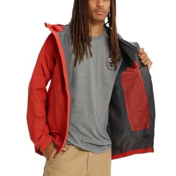 Burton Other - BURTON Orange Grey Portal Rain Jacket Small